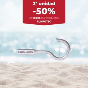 GANCHO DE ACERO INOX CON ROSCA RUNPO RTG 6 MM