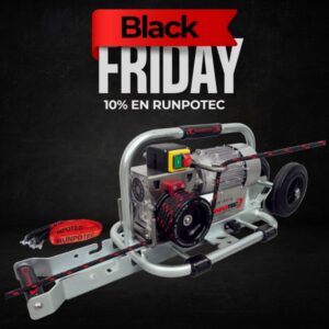 CABRESTANTE ELÉCTRICO RUNPOTEC CW 800 E CON CARRIL DE MONTAJE EN ACERO Y CORREA