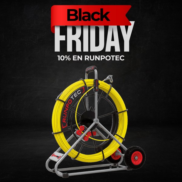 GUÍA PASACABLES CON CARRO RUNPOTEC DE 9 MM