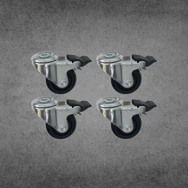 RUEDAS CON FRENO 4 UNIDADES