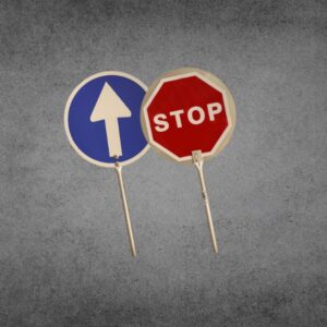 SEÑAL PASE-STOP ALUMINIO